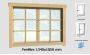 Fenêtre 1340x1050 mm pour abris en madriers 44mm
