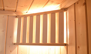 Douille ceramique et écran bois éclairage sauna classic weka