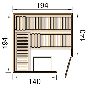Plan sauna Kasala